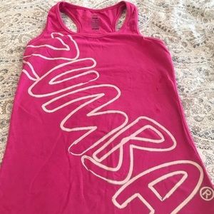 Hot pink Zumba workout tank