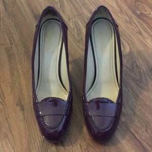 YSL eggplant stilettos