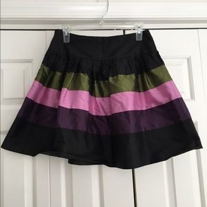 Multicolored satin skirt