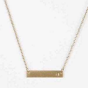 Urban Outfitters A Initial Bar Necklace 