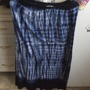 Blue long skirt