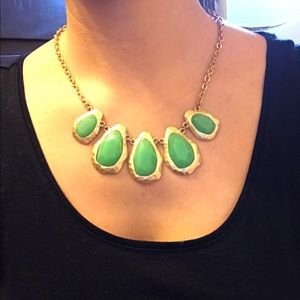 Gold and green necklace