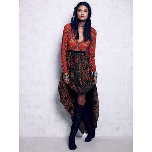NWOT Free People Saffron Printed Maxi