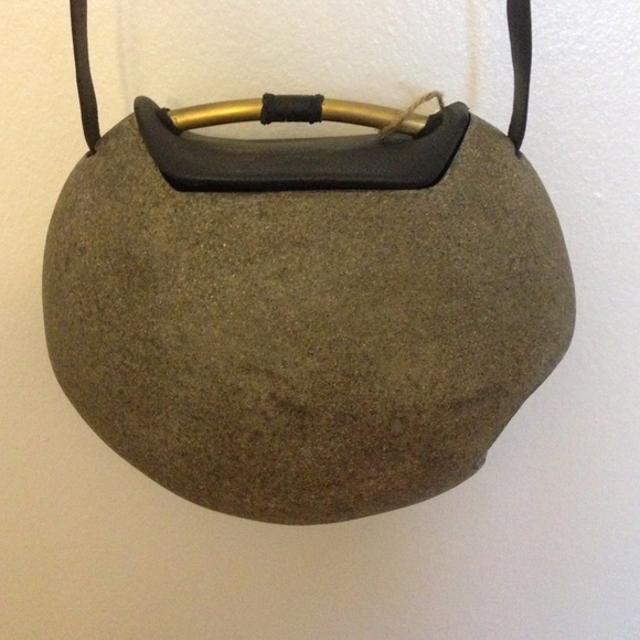 Unique rock bag, fiberglass and leather