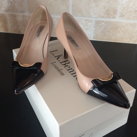 L.K.Bennett Patent & Leather two toned pump.