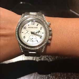 MK silver watch