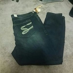 Size 18 Seven7 by Lane Bryant Glitter Skinny Jeans