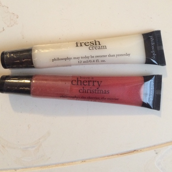 Fresh cream and cherry Christmas lip gloss