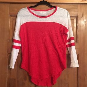 Madewell linen 3/4 Tee