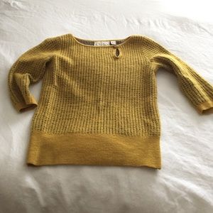 Mustard anthropologie sweater by Edie