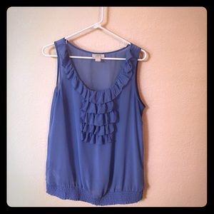 Loft light periwinkle colored tank top, Large.