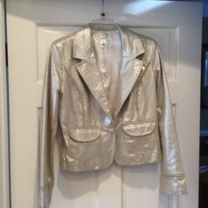 White House Black Market genuine leather Jacket