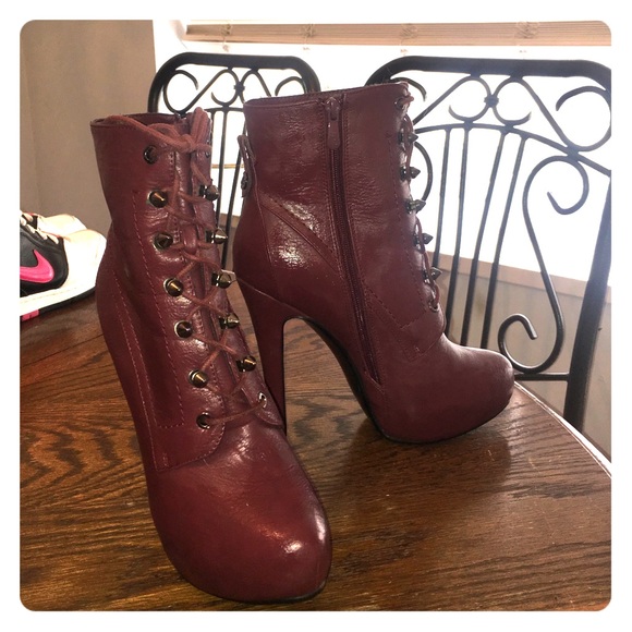 Sexy gothic high heeled boots