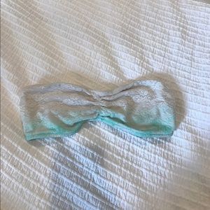 White and Blue Ombré Lace Bandeau