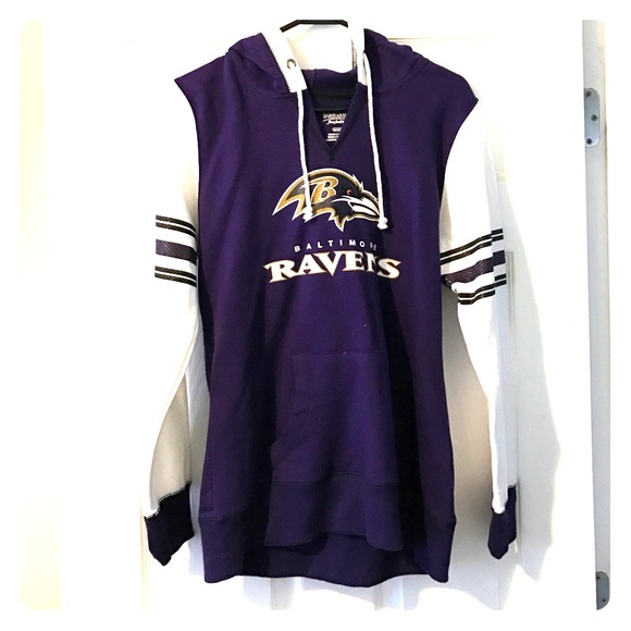 Ravens Purple and white pullover hoodie