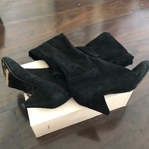 Over the knee Suede black boots