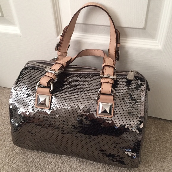 Michael Kors silver sequin purse