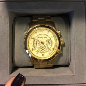 Large Face Gold Michael Kors Watch