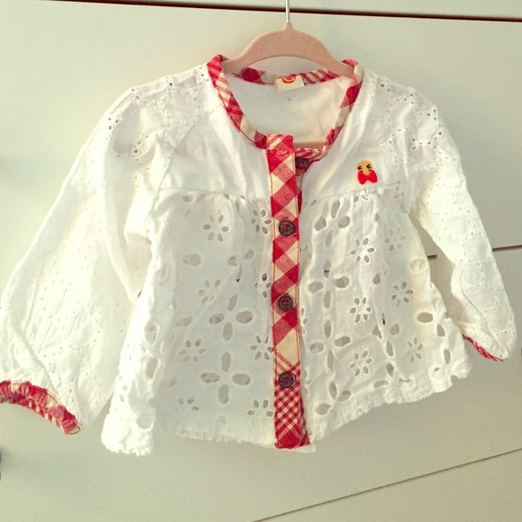 Baby girl eyelet blouse