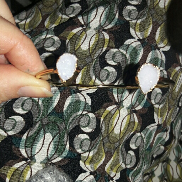 Druzy bracelet pale blue gold 18k plated wholesale - Picture 3 of 3