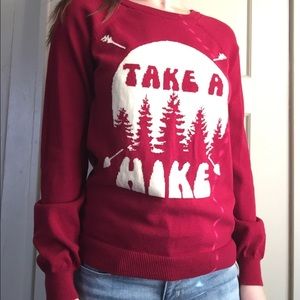"Take a Hike" sweater