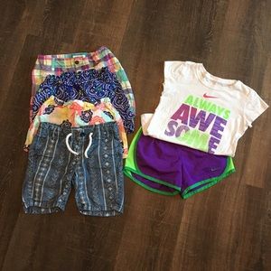 Lot of 5 shorts and 1 shirt