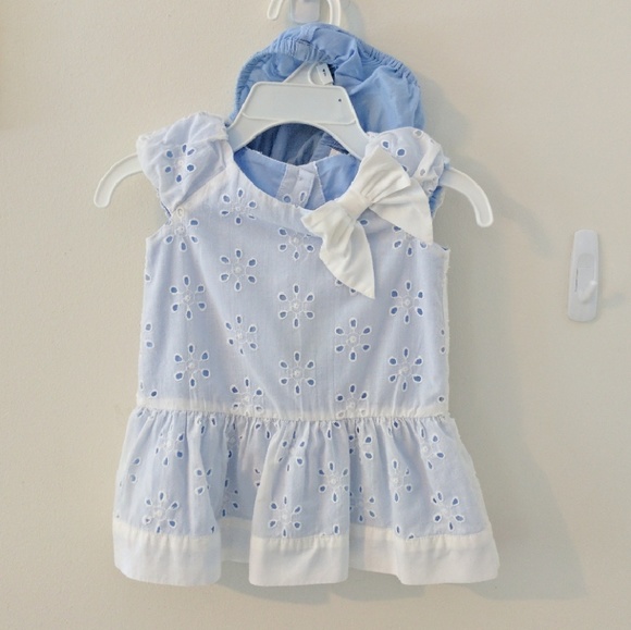 Janie and Jack eyelet dress with bow