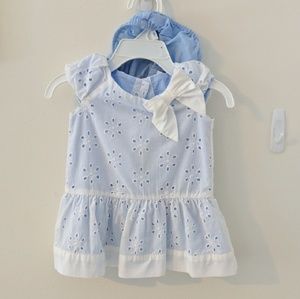 Janie and Jack eyelet dress with bow