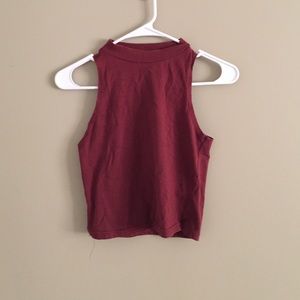 Maroon Crop Top