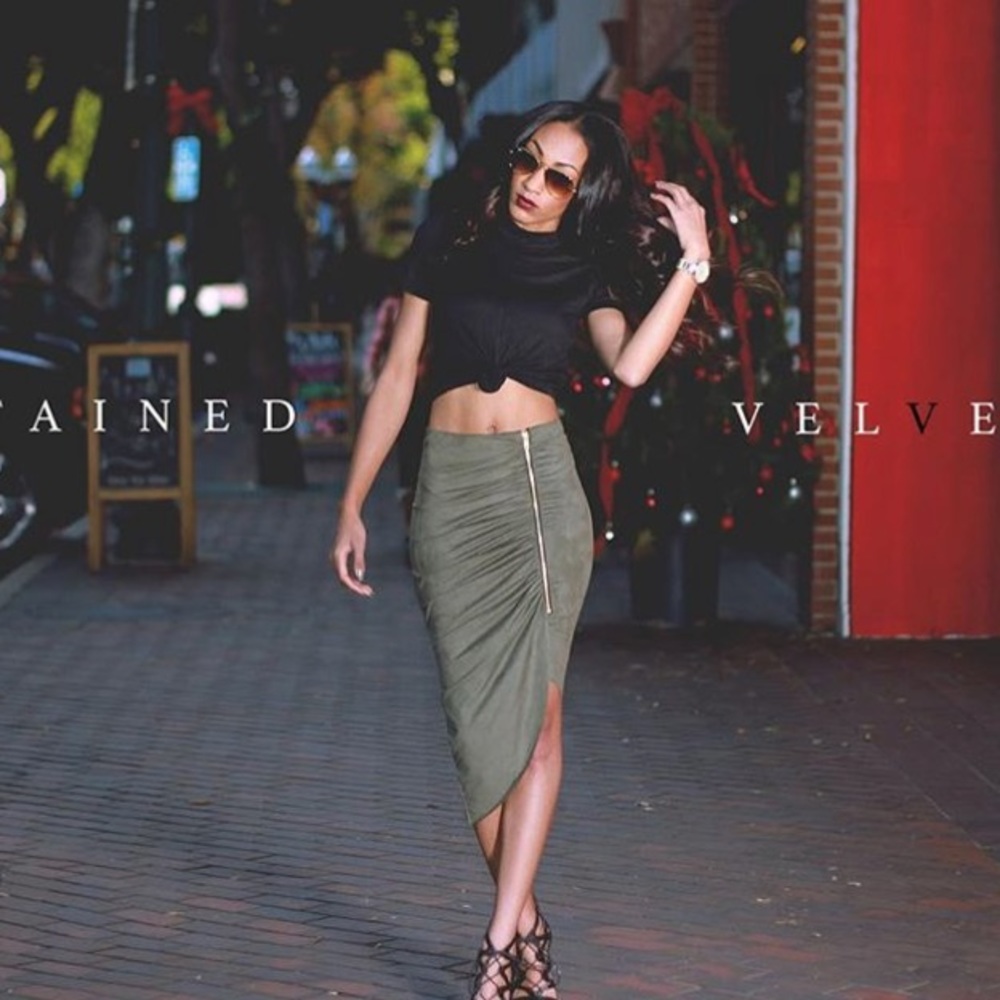 Sophia Faux Suede Midi