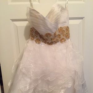 white prom dress part of the Princess Collection