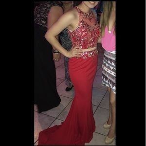 Red mermaid dress