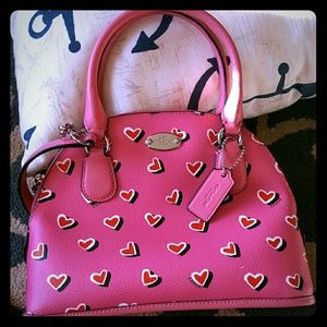 Coach cora dome heart bag