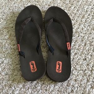 Teva brown flip flops, women's 8. Never Worn!