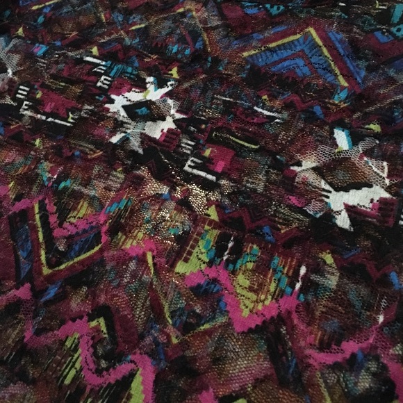 Tribal patterned colorful sheer top! - Picture 2 of 2