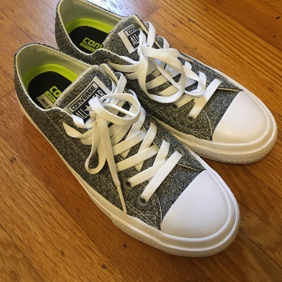 Chuck taylors 2 grey mesh looking material