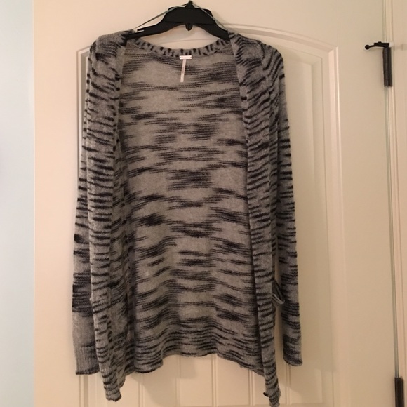 FP Beach Grey and Black Cardigan