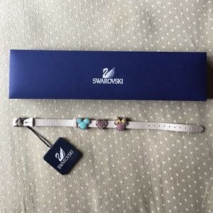 Swarovski crystal Mickey leather bracelet