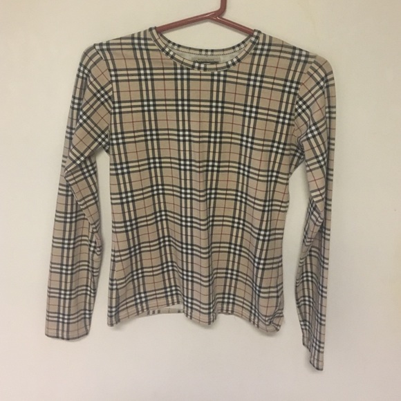 Burberry Print Long Sleeve Women's Tee