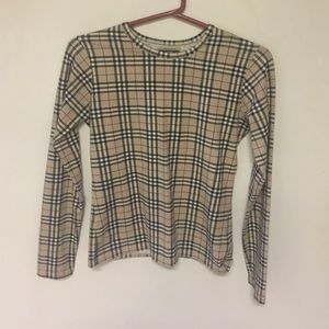 Burberry Print Long Sleeve Women's Tee