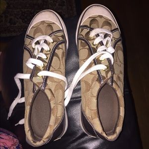 Coach brown tennis shoes size 7