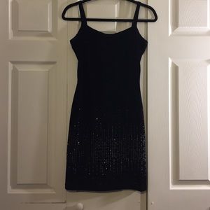 Black and Silver Velvet Party Dress- Sale!