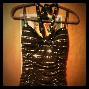 Black and silver dress