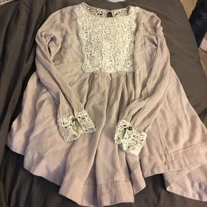 Gorgeous Free People XS lace tunic/top