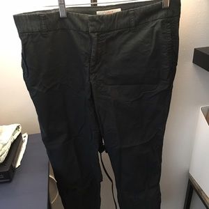 Navy JCrew Cropped Chinos