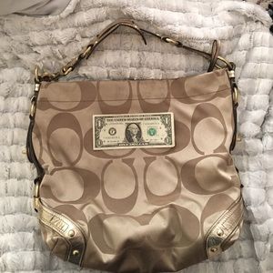 Coach purse in gold