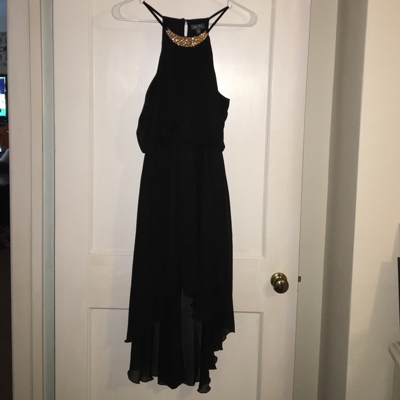 High low black dress