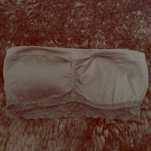 Black strapless bralette