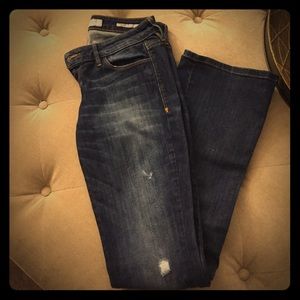 GUESS ultra low rise boot cut jeans