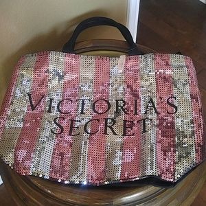 NWT Victoria's Secret Sequins Covered Tote